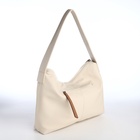 Сумка женская на молнии RICHET, бежевая - Фото 4