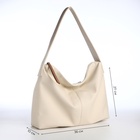 Сумка женская на молнии RICHET, бежевая - Фото 5