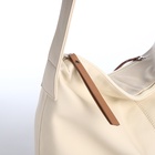 Сумка женская на молнии RICHET, бежевая - Фото 6