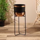 Кашпо на подставке "Слимо" металл (набор 2 шт), диаметр 24 и 19 см - Фото 2