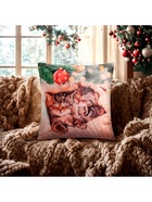 Наволочка декоративная новогодняя «Этель. Котята» 40×40 см, велюр - Фото 2