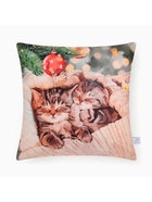 Наволочка декоративная новогодняя «Этель. Котята» 40×40 см, велюр - Фото 3