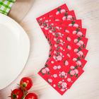 Салфетки бумажные "Букеты роз", набор 20 шт., 33 × 33 см, цвет красный - Фото 1