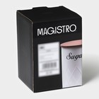 Банка для сахара Magistro Sugar Graphite, 9.5×13.5 см, с бамбуковой крышкой, серая - Фото 9