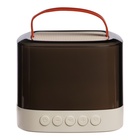 Мини караоке-система T7, 5 Вт, микрофон, 1800/800мАч, Jack 3.5, Type-С, RGB, бежевая - Фото 3