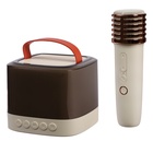 Мини караоке-система T7, 5 Вт, микрофон, 1800/800мАч, Jack 3.5, Type-С, RGB, бежевая - Фото 6