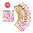 Салфетка 25×25 «Розы» (набор 20 штук) - Фото 2