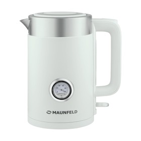 Чайник MAUNFELD MFK-631BL, металл, 1.7 л, 2200 Вт, белый