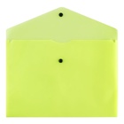 Папка-конверт на кнопке А4, 180 мкм, Calligrata Neon, полупрозрачная, неон желтый - Фото 3