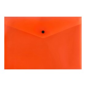 Папка-конверт на кнопке Calligrata, А4, 180мкм, неон оранж
