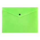 Папка-конверт на кнопке Calligrata, А4, 180мкм, неон салатовый - фото 9595893