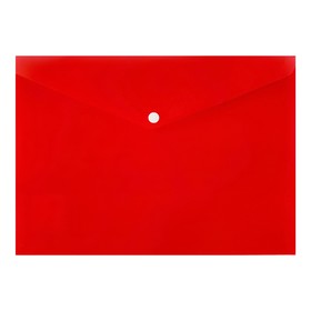 Папка-конверт на кнопке Calligrata DeLuxe, А4, 200мкм, красная (комплект 10 шт)