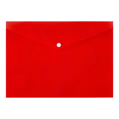 Папка-конверт на кнопке Calligrata DeLuxe, А4, 200мкм, красная