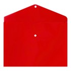 Папка-конверт на кнопке А4, 200 мкм, Calligrata DeLuxe, непрозрачная, матовая, красная - Фото 2