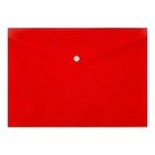 Папка-конверт на кнопке А4, 200 мкм, Calligrata DeLuxe, непрозрачная, матовая, красная - Фото 2