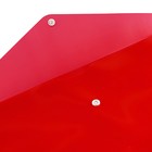 Папка-конверт на кнопке А4, 200 мкм, Calligrata DeLuxe, непрозрачная, матовая, красная - Фото 3