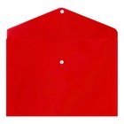 Папка-конверт на кнопке А4, 200 мкм, Calligrata DeLuxe, непрозрачная, матовая, красная - Фото 3