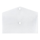 Папка-конверт на кнопке travel, 150 мкм, Calligrata Standard, прозрачная, белая - Фото 3