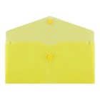Папка-конверт на кнопке travel (С6+), 150 мкм, Calligrata Standard, прозрачная, желтая - Фото 2