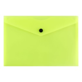Папка-конверт на кнопке Calligrata Neon, А5, 150мкм, неон желтый
