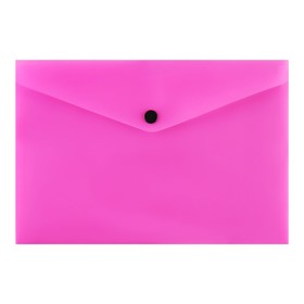 Папка-конверт на кнопке Calligrata Neon, А5, 150мкм, неон розовый