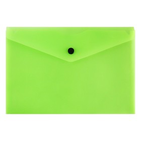 Папка-конверт на кнопке Calligrata Neon, А5, 150мкм, неон салатовый