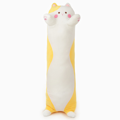 Мягкая игрушка-подушка «Кот», 110 см, цвет жёлтый