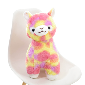 Мягкая игрушка «Лама», 45 см, цвет жёлто-розовый