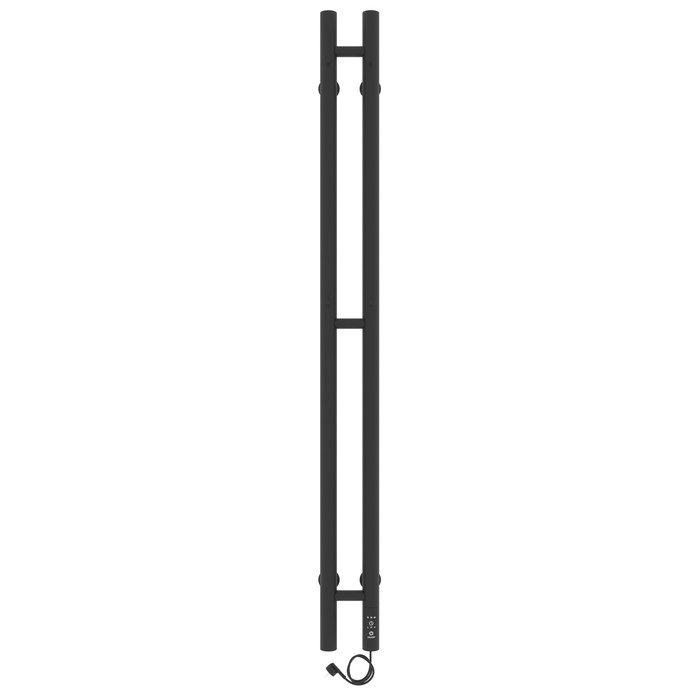 Полотенцесушитель электрический Laris Прайм ЧКЧ, 80х1200 мм, 2 перекладины, правый, черный - Фото 1