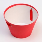 Переноска конус под цветы, красная 11,5 х 17 х 12 см - фото 24562121