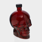 Бутылка стеклянная «Череп», 0,77 л, цвет красный - фото 321764062