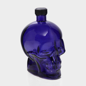 Бутылка стеклянная «Череп», 0,77 л, цвет фиолетовый