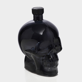 Бутылка стеклянная «Череп», 0,77 л, цвет чёрный