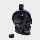 Бутылка стеклянная «Череп», 0,77 л, цвет чёрный (комплект 12 шт) - фото 25282834