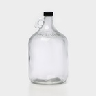 Бутылка стеклянная с ручкой «Велес», 3,86 л - фото 4632095