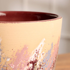 Горшок цветочный Живопись бежевый крокус №2, 1,4 л, d - 14,9 см 10590671