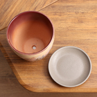 Горшок цветочный Живопись бежевый крокус №2, 1,4 л, d - 14,9 см 10590671