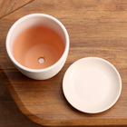 Горшок цветочный Спираль белый крокус №3, 2,3 л, d - 17,7 см - фото 24605154