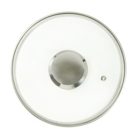 Крышка стеклянная Panairo Chrome, с крышкой, d=20 см 10619242