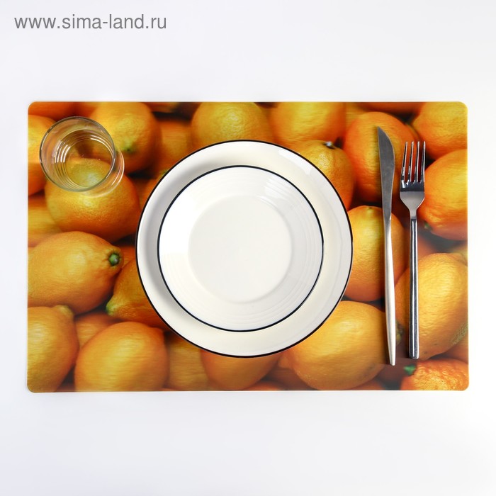 Салфетка сервировочная на стол «Лимоны», 42×28 см - Фото 1