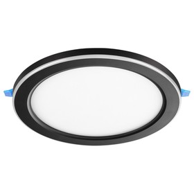 Светильник встраиваемый светодиодный Novotech. Span, 12Вт, Led, 30х170х170 мм, цвет чёрный