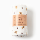 Пелёнка двухслойная «Крошка Я» Animal, 130×100 см, муслин, хлопок 100% - Фото 4