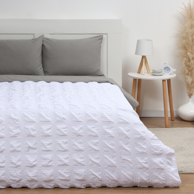 Покрывало евро LoveLife Texture: white, 200×230±5 см, микрофайбер