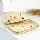 Маслёнка Псковский гончар «Кантри», керамика, 18×14×8 см, бежевая - Фото 3