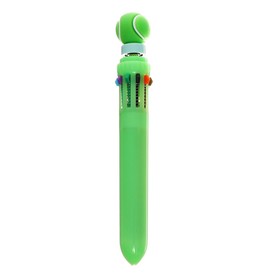 Ручка шариковая автоматическая 10-ти цветная, Спортивные мячи-спиннер, зеленый