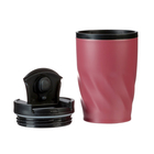 Термокружка, 350 мл, Графика, сохраняет тепло 2 ч, 13.5 х 8 см, бордовый металлик - фото 24562258