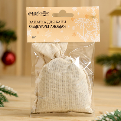 Запарка для бани «Общеукрепляющая» шалфей, золотарник, череда, люцерна новогодняя, 30 г