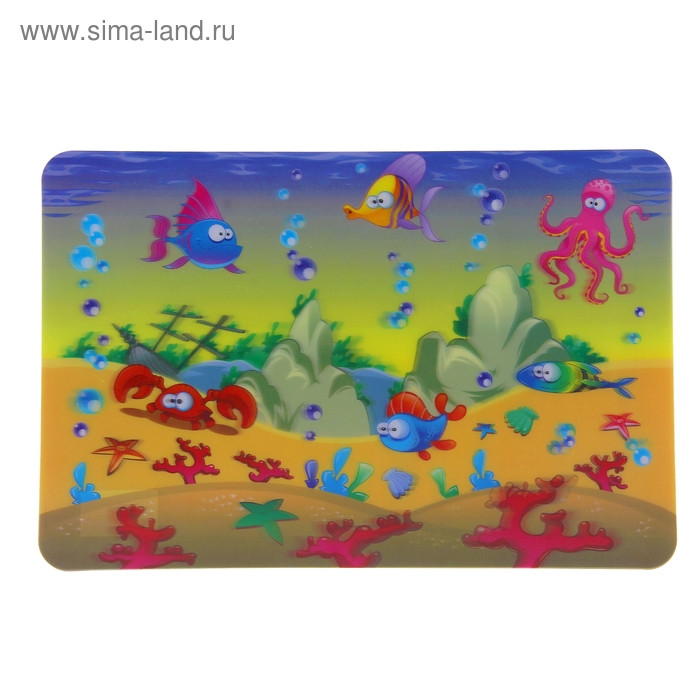 Салфетка сервировочная на стол Real 3D «Подводный мир», 42×28 см - Фото 1