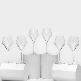 Набор бокалов для вина ARAM, 380 мл, хрустальное стекло, 6 шт