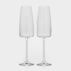 Набор бокалов для шампанского LORD, 340 мл, хрустальное стекло, 2 шт - фото 321765329